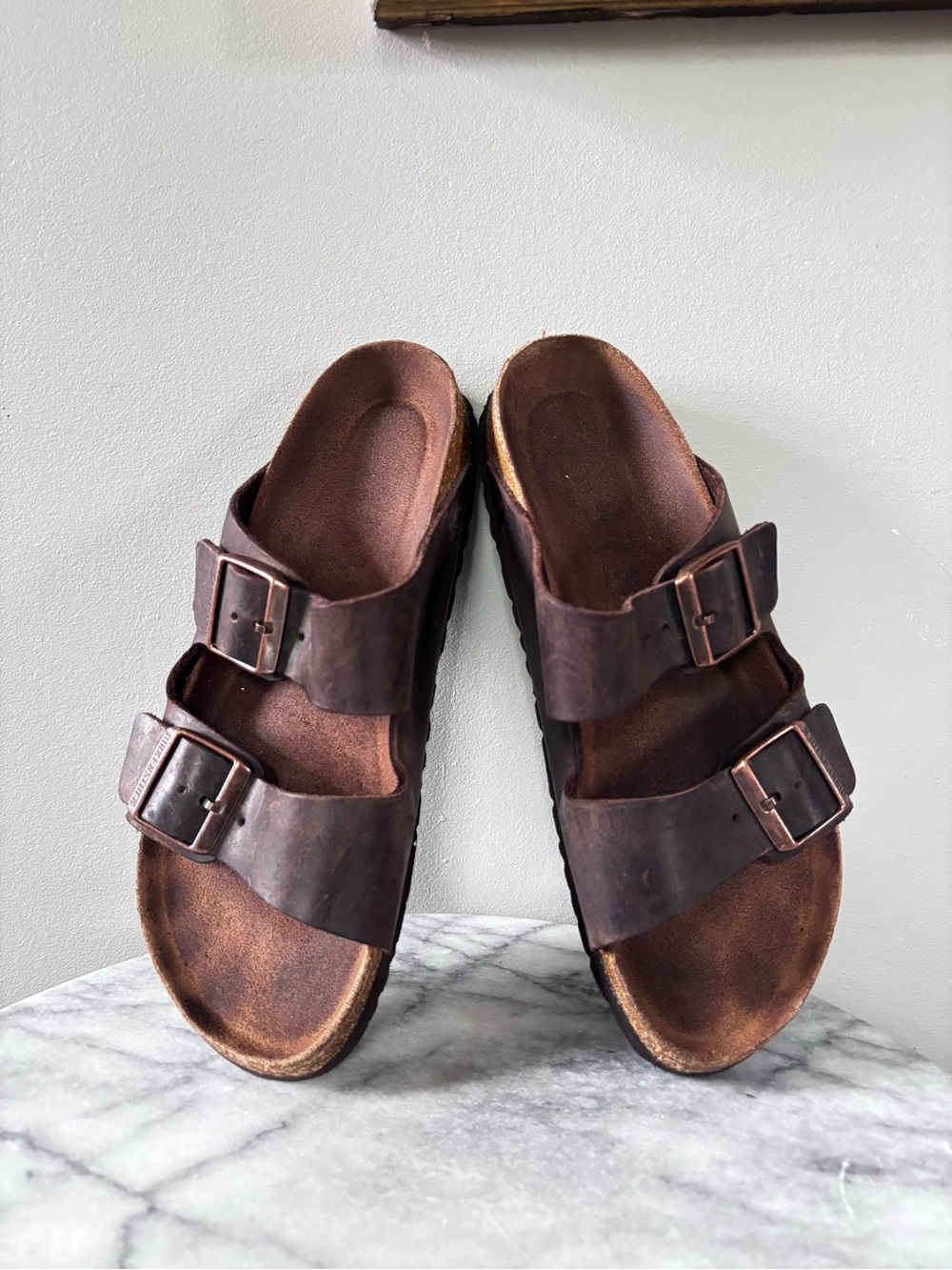 Birkenstocks Men's Brown Leather Sandals